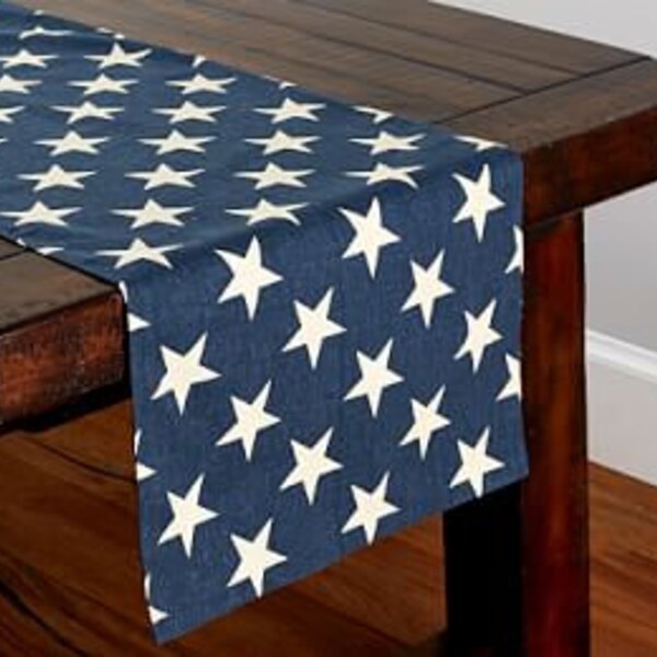Navy Table Runner Etsy