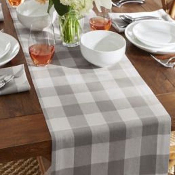 Grey Table Runner Etsy