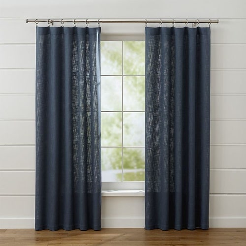 Navy Blue Burlap Curtains Panel Navy Blue Burlap Curtains, Dark Grey Burlap Curtains