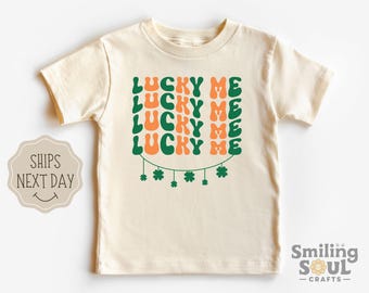 Lucky Me Toddler T-Shirt, St Patrick's Day Kids Shirt, Shamrock Shirt, Irish Kids Tee, Cute Lucky T-Shirt for Toddler Boys or Girls, Clover