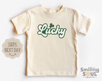 St Patricks Shirt, Lucky Shamrock Toddler Tee | Cotton | 18M-5T, Unisex Green, Irish Holiday Outfit