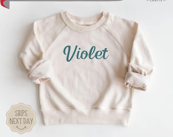 Personalized Toddler Sweatshirt - Custom Name Kids Crewneck - Youth Sweatshirt for Boys & Girls - Baby Gift - Toddler Pullover Sweater
