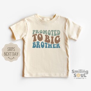 Promoted to Big Brother T-Shirt | Baby Announcement Shirt | Big Brother Gift | Pregnancy Reveal Shirt for Kids | Toddler Big Bro Shirt