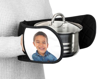 Custom Photo Oven Mitt, Personalized Gift for Mom/Grandma