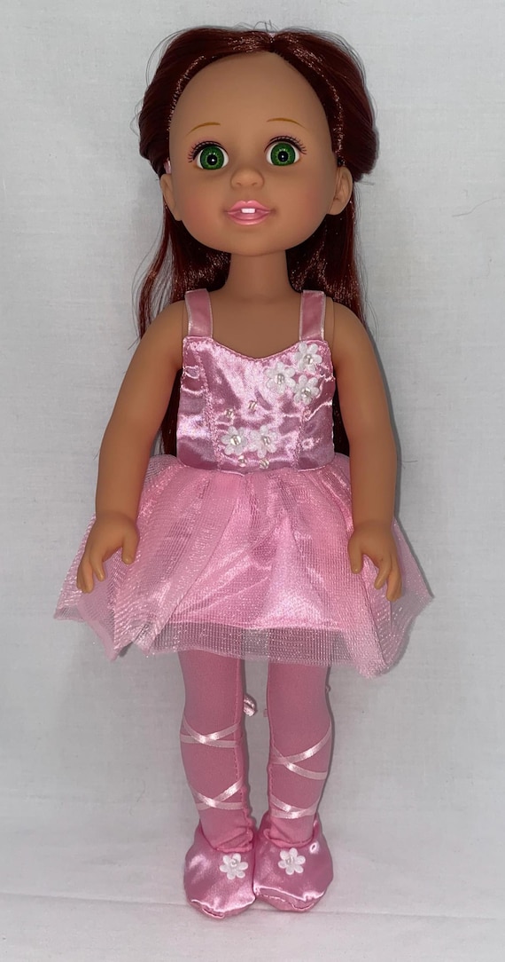 14.5" Pink Ballet Set with Tights and Ballet Shoes | Fits Most 14.5" Girl Dolls | 14.5 Inch Doll Clothes