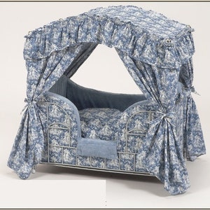 Lazy Paws Designer Canopy Pet Bed - Blue Angels w/Silver Frame