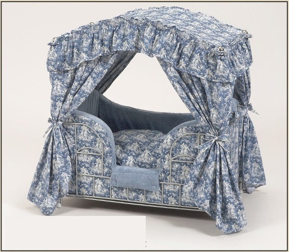 Lazy Paws Designer Canopy Pet Bed - Blue Angels w/Silver Frame