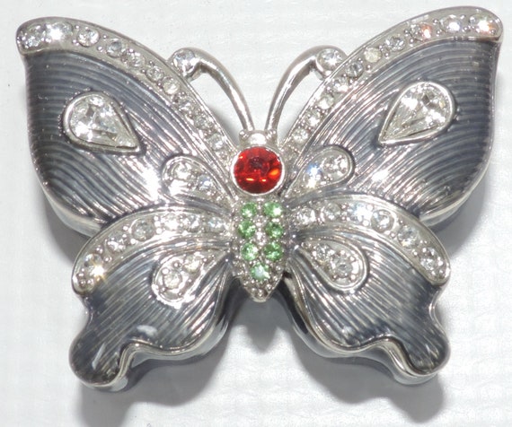 Butterfly Trinket Box with Crystal Accents