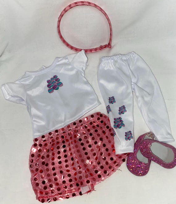Easter Pants Set with Sequin Skirt | Fits Most 18" Girl Dolls | 18 Inch Doll Clothes