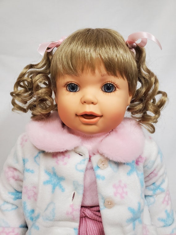 22" Kute Kids  Stacey Doll with Snowflake Print Jacket Set and Sneakers |  Soft Body Doll