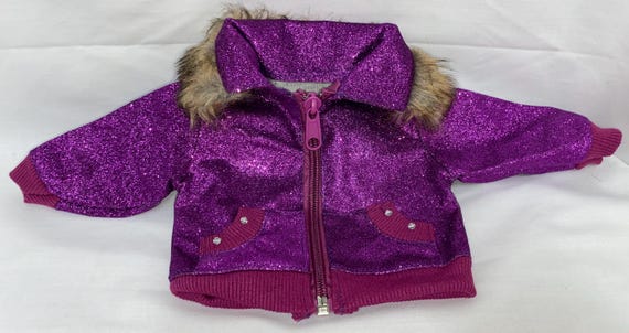 18" Purple Glitter Jacket | Fits Most 18" Dolls | 18 Inch Doll Clothes