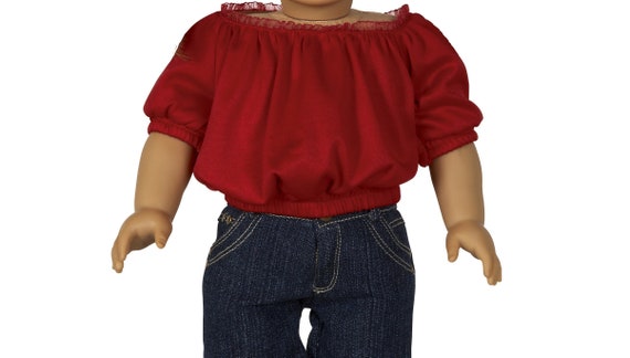 Slouchy Red Top | Fits Most 18" Girl Dolls | 18 Inch Doll Clothes