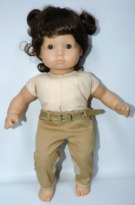 Tan Pants with Belt | Fits Most 15" Baby Dolls | 15 Inch Doll Clothes