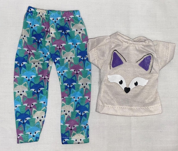 14.5" Fox Print Pajama Set | 14.5" Doll Clothes | Fits 14.5 in Slim Body Dolls