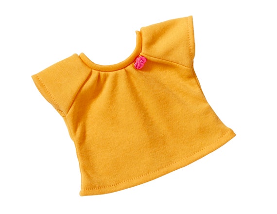 Yellow Scoop Neck T-shirt | Fits Most 18" Girl Dolls | 18 Inch Doll Clothes