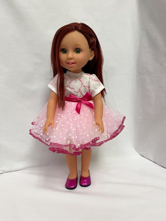 14.5" Lace Dress with Shoes | 14.5" Doll Clothes | Fits 14.5 in Slim Body Dolls