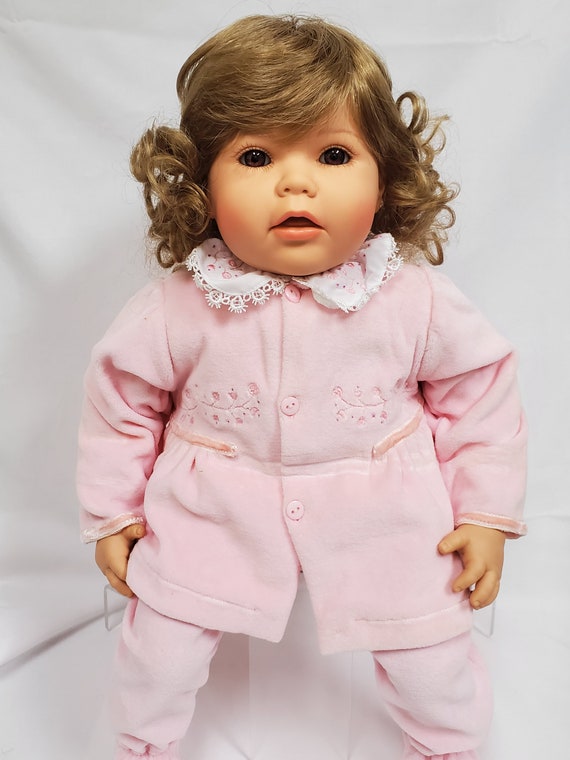 22" Kute Kids  Natalie Doll with Pink Velour Clothing Set |  Soft Body Doll