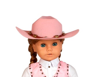 Dusty Rose Cowgirl Hat | Fits Most 18" Girl Dolls | 18 Inch Doll Clothes