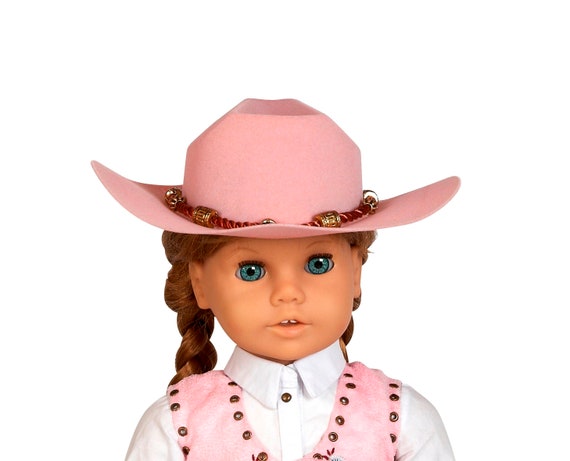 Dusty Rose Cowgirl Hat | Fits Most 18" Girl Dolls | 18 Inch Doll Clothes