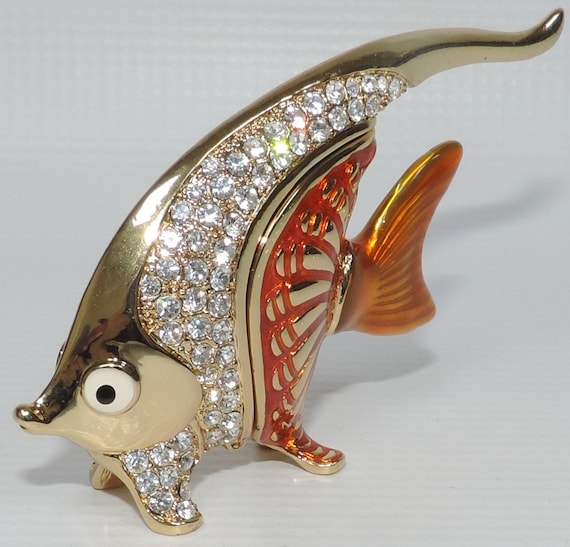 Gold Angelfish Tinket Box