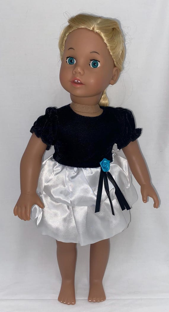 Velvet and Satin Party Bubble Dress | Fits Most 18" Girl Dolls | 18 Inch Doll Clothes