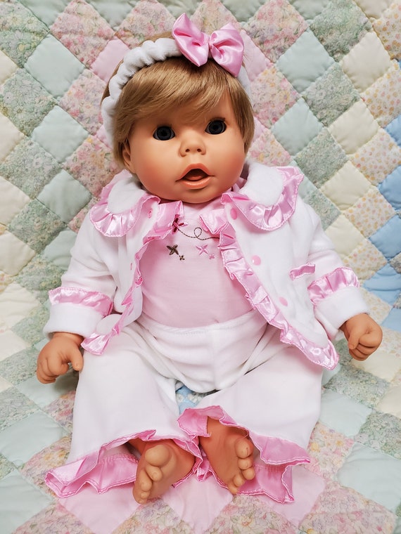 19" Snuggle Kids Doll | Soft Body with Weighted Pellets | 4 Piece Clothing Set