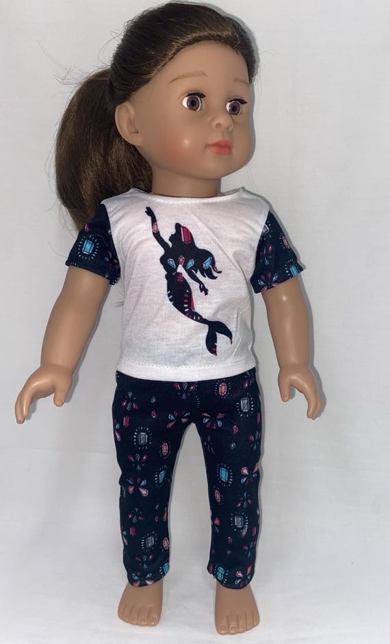 Mermaid Gem Print Pants Set | Fits Most 18" Girl Dolls | 18 Inch Doll Clothes