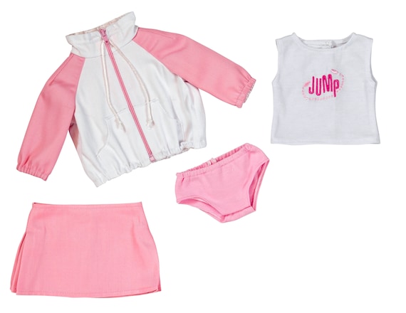 Sporty Pink Skirt Set | Fits Most 18" Girl Dolls | 18 Inch Doll Clothes