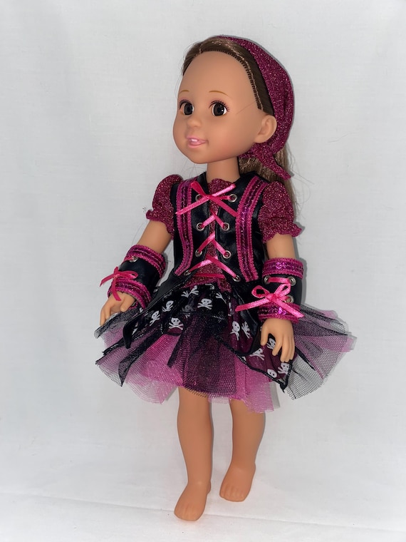 14.5" Hot Pink Pirate Costume | 14.5" Doll Clothes | Fits 14.5 in Slim Body Dolls