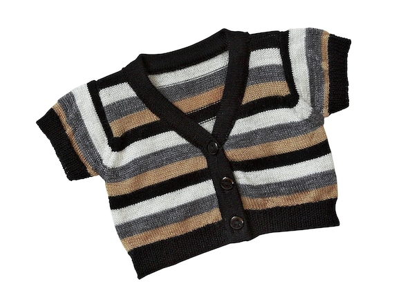 Black Gold and Silver Stripe Sweater | Fits Most 18" Girl Dolls | 18 Inch Doll Clothes