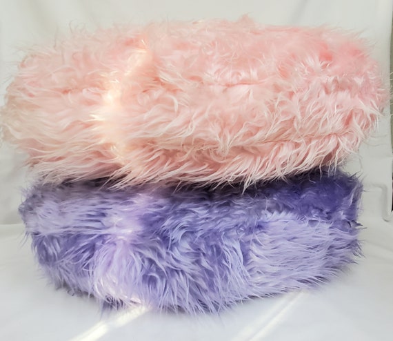Set of 2 Fuzzy, Fun Pillow Cases - Includes both Pink & Lavender pillow cases Only