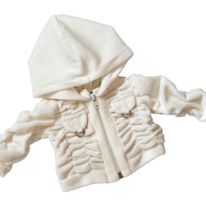 Ivory Ruched Hoodie | Fits Most 18" Girl Dolls | 18 Inch Doll Clothes