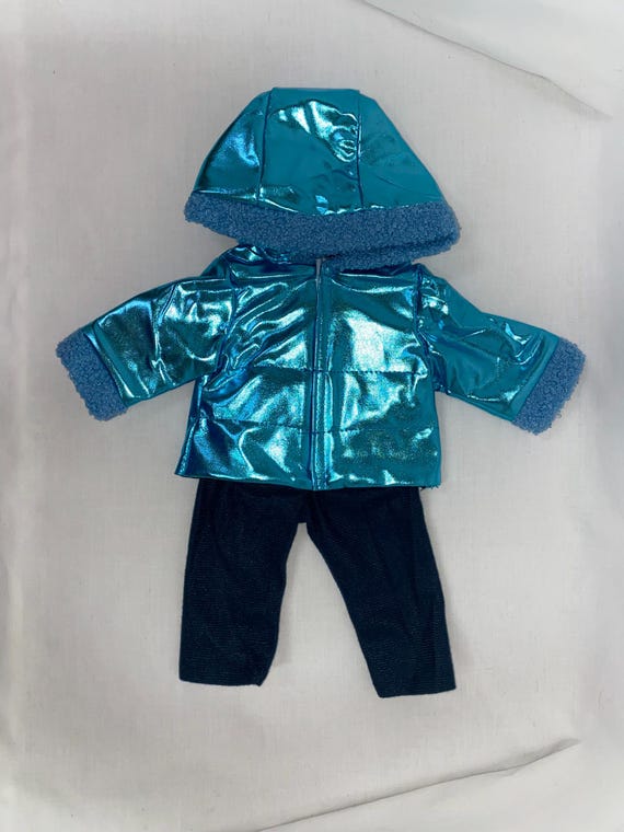 18" Metallic Blue Puffer Jacket | 18" Doll Clothes | Fits Most 18" Dolls