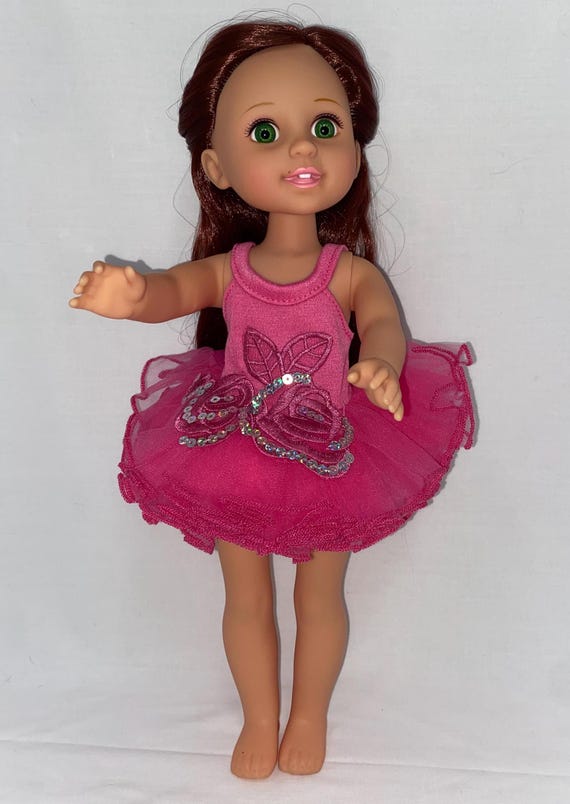 14.5" Hot Pink Ballet Tutu Dress | 14.5" Doll Clothes | Fits 14.5 in Slim Body Dolls
