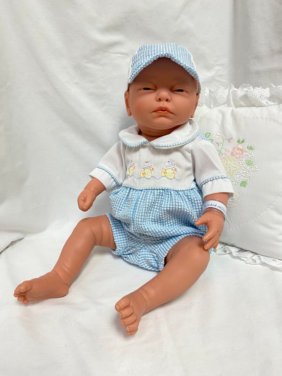 Blue Gingham Clothing Set for 20-21" Baby Dolls | Vinyl Dolls