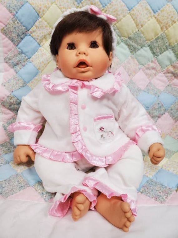 Clothing Set for 19-20" Baby Dolls | 4 Piece White Velour