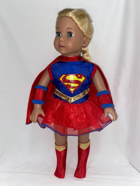 18" Super Girl Costume | Fits Most 18" Dolls | 18 Inch Doll Clothes