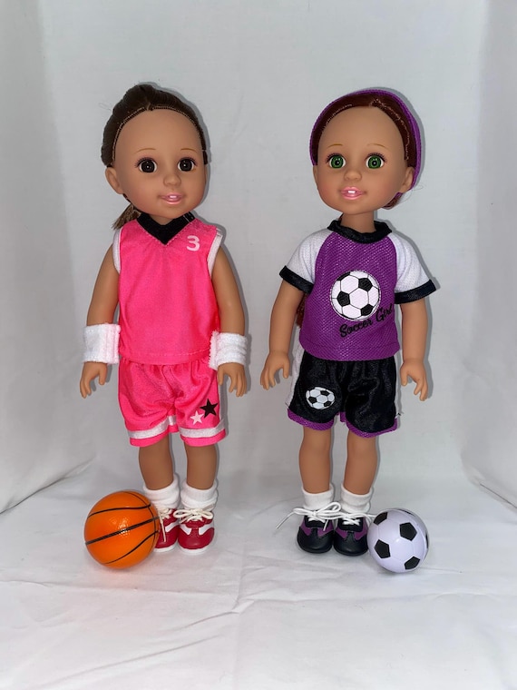 14.5" Choice of Soccer or Basketball Shorts Set | 14.5" Doll Clothes | Fits 14.5 in Slim Body Dolls