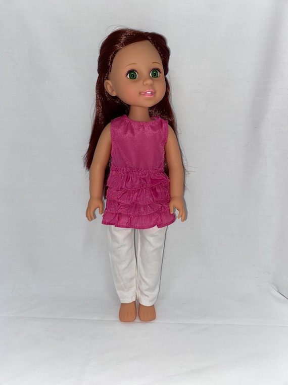 14.5" Pink and White Pants Set | 14.5" Doll Clothes | Fits 14.5 in Slim Body Dolls