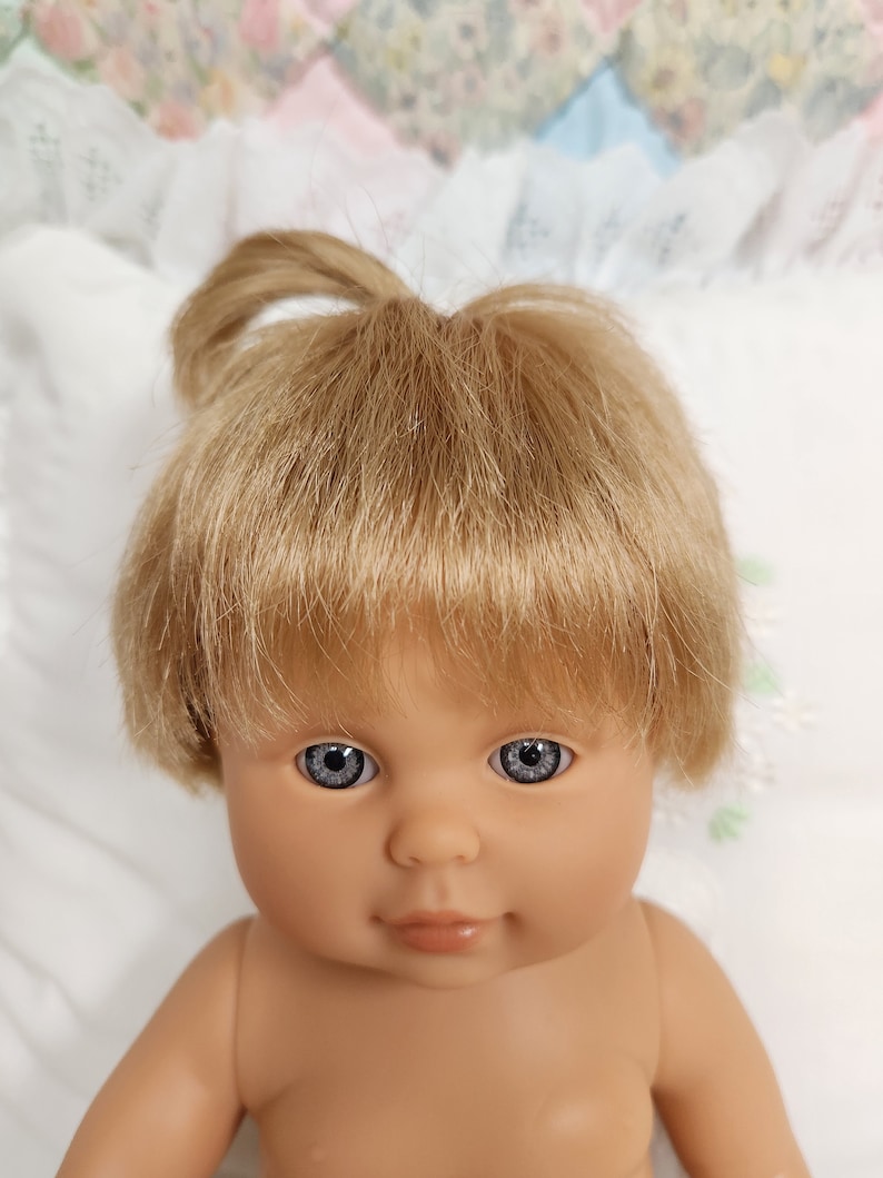 13.5 Tiny Baby Doll with Flannel Diaper Gender Neutral Doll White-Dark-Black-Asian Skin Tones White - Girl Hair