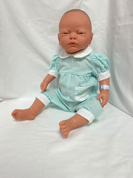 Green Gingham Clothing Set for 20-21" Baby Dolls | Vinyl Dolls