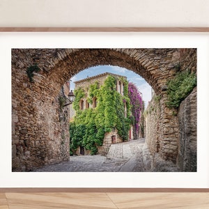 Medieval Art Print: Rustic Home Decor of Peratallada, a Medieval Town in Costa Brava, Catalonia, Spain - DIGITAL DOWNLOAD, Printable