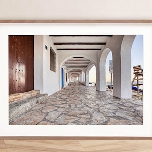 Coastal Print of Miramar Street in Calella de Palafrugell, Costa Brava, Catalonia, Spain - Beach Wall Art, DIGITAL DOWNLOAD, PRINTABLE