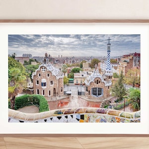 Park Guell, The entrance and the porter&#39;s lodge, Antoni Gaudi (Barcelona, Catalonia, Spain) - DIGITAL PRINT, Printable Wall Art Photography