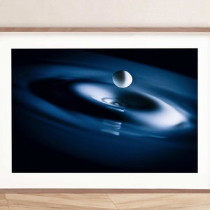 Water Abstract Art Photo, A Drop Of Milk - Downloadable Wall Art Prints