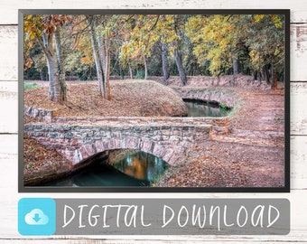 Serene Water Canal Landscape DIGITAL DOWNLOAD - Autumn At La Séquia de Manresa, Catalonia, Spain - Printable Travel Photography Wall Art