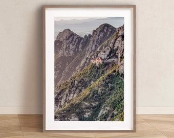 Montserrat Mountains Print: Santa Cova & La Moreneta - Catalonia Landscape DIGITAL Download