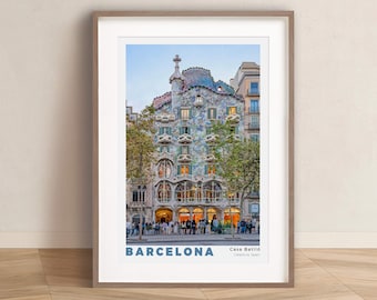 Impresión fotográfica de Casa Batlló Barcelona, Arquitectura de Antoni Gaudí (Impresión digital)