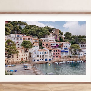 Costa Brava Coastal Art: Digital Download Seaside Print of Cala Sa Tuna, Begur - Mediterranean Decor for Beach Houses