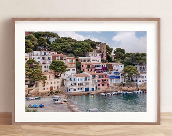 Costa Brava Coastal Art: Digital Download Seaside Print of Cala Sa Tuna, Begur - Mediterranean Decor for Beach Houses